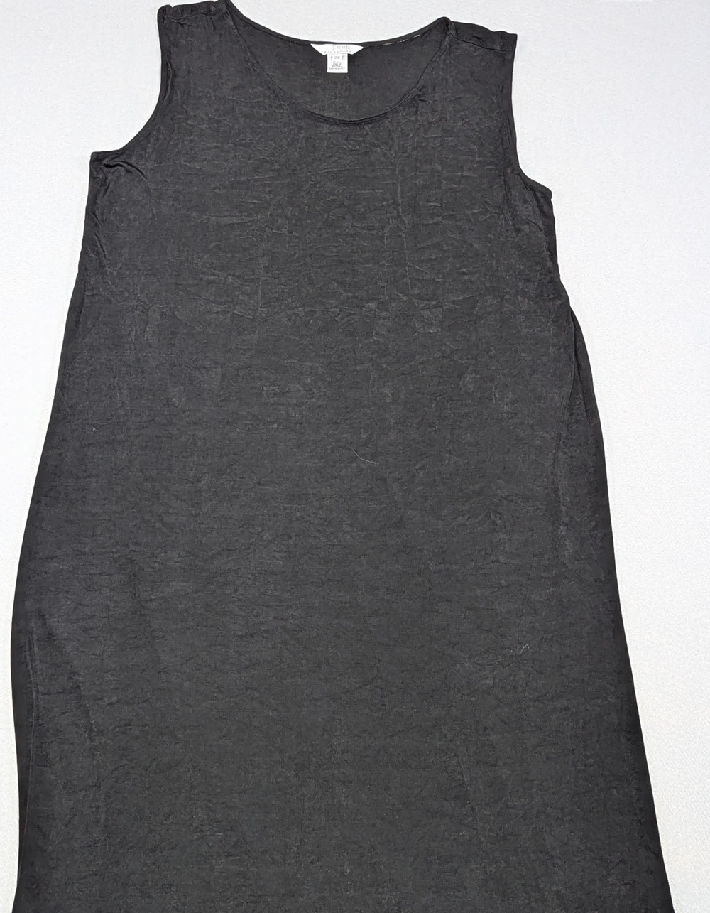 Vintage Whimsigoth Dress 2X Black Tank Long Sliky Sleeveless Grunge Goth Dark